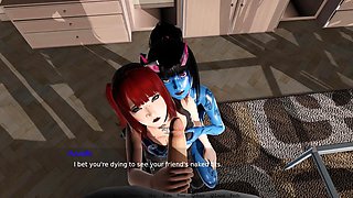 Goth Redhead and Demon Blowjob- Bound by Lust #4- Gameplay