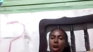 Cute African Girl Masturbating