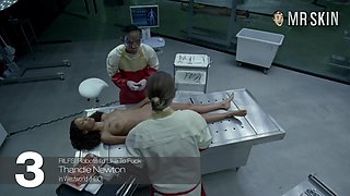 Naked Terminator X stealing a silver Lexus coupe and looking sexy as fuck