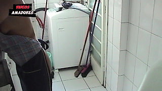 Maid Is Filmed Working Naked