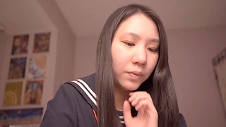 Cute Asian student Alize Zaide creates ASMR while sharing Isaiah 30-34 as a sister in Christ
