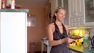 Hot Blonde Bimbo Gets a Steamy Massage & hard anal