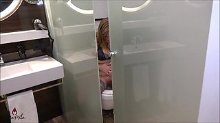 Pee Tom Quickie!!! Observed and Fucked on the Toilet!