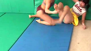Asian women wrestling