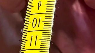 My Big Clit Measuring,rub,pump,pee,jerk as Dick Close up