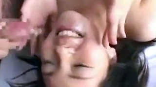 Pregnant Japanese MILF Bukkake Gangbang