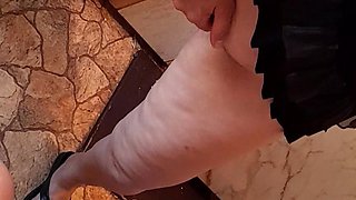 Three Dorm Mates Jerk off Their Pussies in the Shared Kitchen