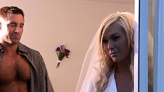 Angelic transexual bride drilled on wedding night