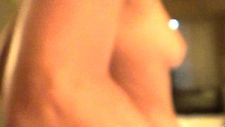 Mexicana blowjob with her big boobs