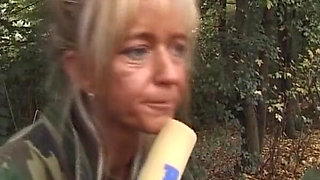 Cute Teen From Germany Masturbats on Outdoor Casting