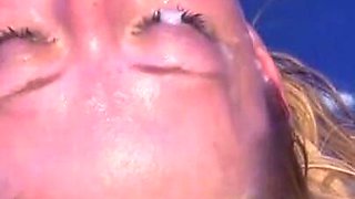 Anal, deepthroat, and gangbang with hot blondie