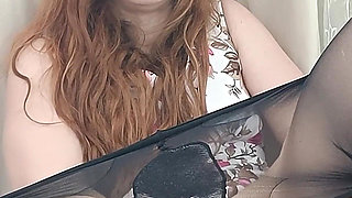 I Don't Have to Take My Tights off Completely to Make This Pussy Squirt