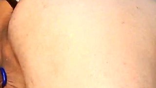 Femdom Mistress Badkittyb Fucking His Ass with a Huge Dildo. 45 Cm Long Toy Extreme Insertion