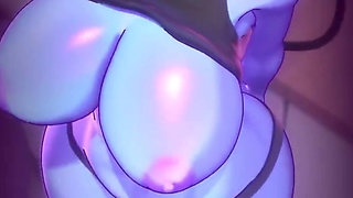 Big Huge Blueberry Succubus Waifu Shakes Her Fat Ass Fucking Tits for You to Jerk off Too