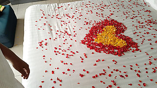 Tamil new married couples honeymoon celebration in private hotel