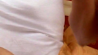 Two perfect blonde girls having a fun time on the bed