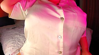 Exposing and Fondling Massive Breasts