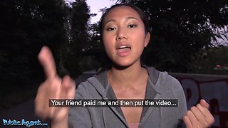 Agent fucks Asian babe May Thai doggy style
