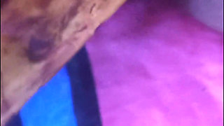 Fucking My Black Hairy Pussy with a Banana Load Moaning Orgasms