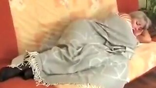 This guy surprises his naked sleeping stepmom with his cock