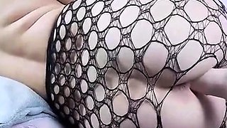 Big-Titted Blonde Rides Her Fuck Machine