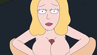 Rick and Morty - a Way Back Home - Sex Scene Only - Part 58 Beth Boobjob by Loveskysanx