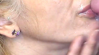 Blondeliberal in Homemade Recording, with Two Males Cumming in Her Mouth and Two Others Fucking Her