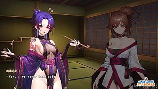 Ep9: Double Footjob with Manari and Yutaka - Half-demon Shinobi