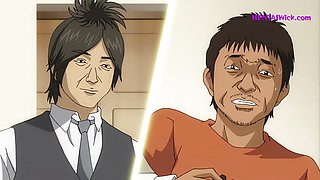 Hard Threesome with the Boss's Cheating Wife - Hentai Uncensored - ENG SUB