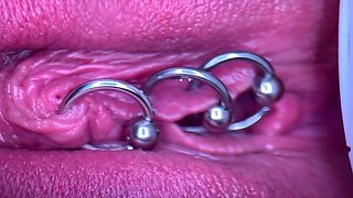 Extreme Close up Pee and My Pierced Pussy and Clit Compilati
