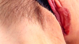 She Masturbates with Her Panties on, Real Intense Orgasm.