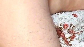 Femdom Wife Shoves a 30cm Long Butt Plug Deep in Sissy Husband While Giving a Handjob, CBT