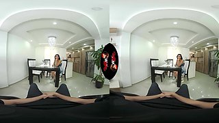 Bad Table Manners - Big Tit Latina Babe; Brunette Heels Kitchen Table Blowjob Doggy Style Missionary Cum Shot