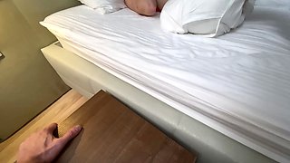 My step sis is talking on the smartphone while i nail her