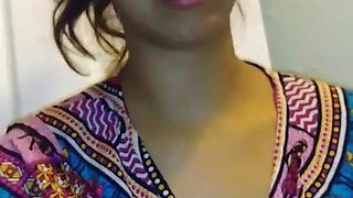 Mexican girl milking her tits 2