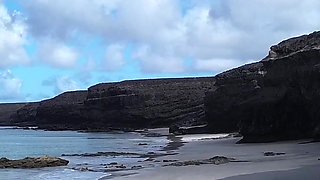 Sensual Nude Beach Goddess Captured by Drone - Ultimate Aerial Beauty