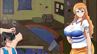 Steamy adventure with Nami's hot tightness and Makino's big tits by Loveskysan69real