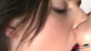 Staring in her eyes while she tongues her Wet Pussy - kissing hd