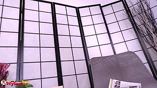 Desperate Schoolgirl Lilian Pees All Over Her Sexy Legs While Studying for English Exam