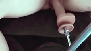 Control my German wife with a new BBC in the fuck machine until orgasm