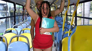 Student Being Groped on the Bus in Public!