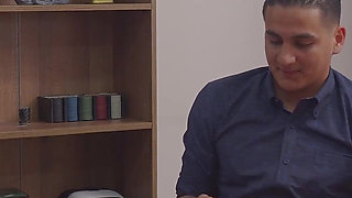 Latina Secretary Abby Motano Fucked by Bosses Filip and Dani Clark