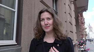 GERMAN SCOUT - School Teenager Alessandra chat to Bang at Public Agent Audition
