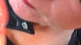 Hot Leather Slut Tied up, Surrendered, Mercilessly Fucked, and Cummed All Over!