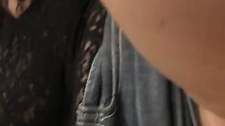 Sexy blonde Vicky Vixen masturbated her horny pussy and get surprised by huge cock and sucks it