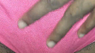 Flashing Rubbing My Tight Hairy Pussy Closeup