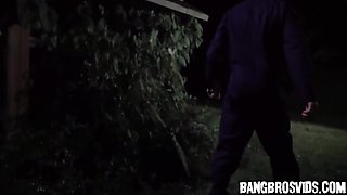 Busty Blonde Redhooded Gets Fucked Outdoors With Kara Lee And J Mac