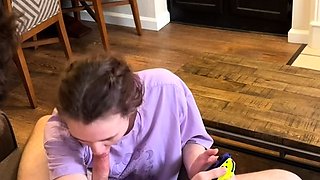 Big Ass Brunette Chick Blowjobs POV