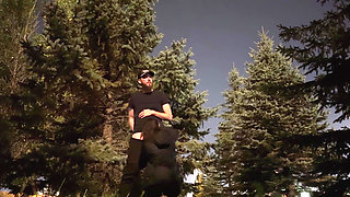 Peeing Out Cum After Sex by the Road