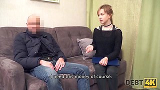 Debt4k. classy beauty Alice Klay decides to please loan agent instead of returning cash